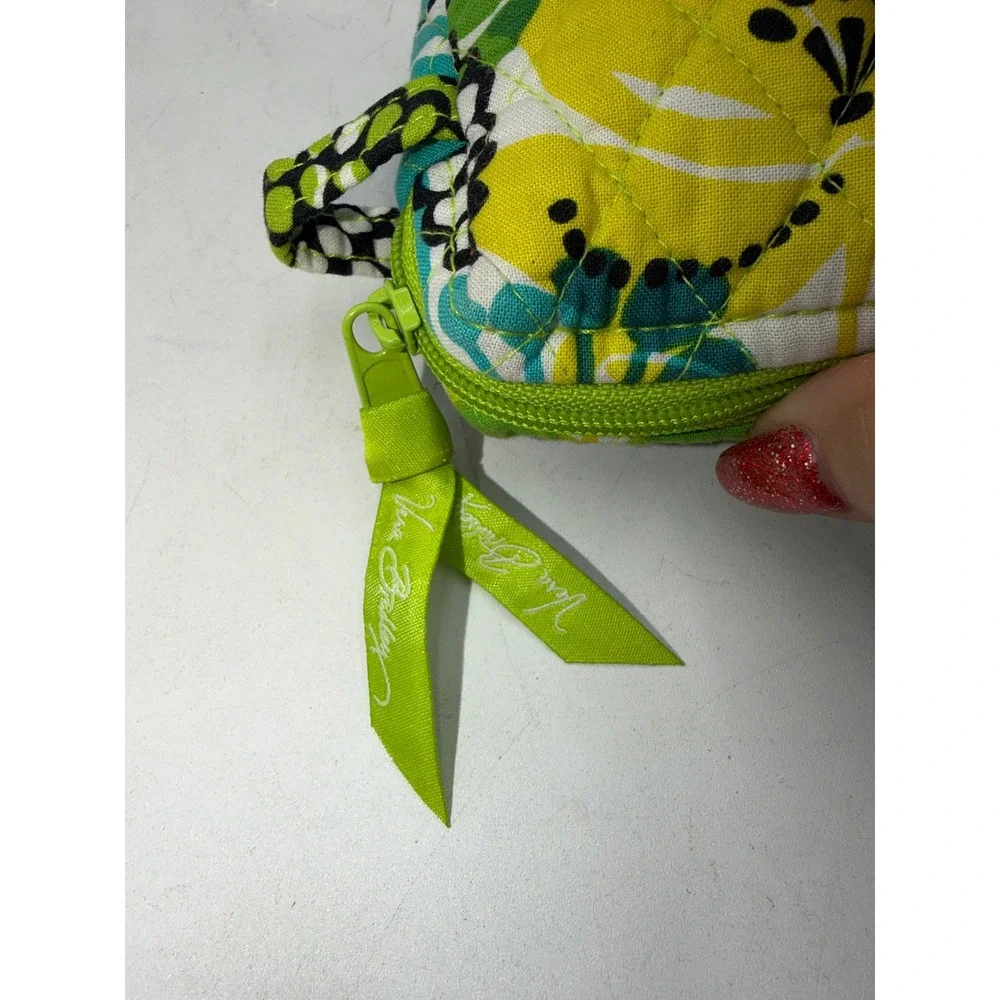 Vera Bradley Margarita Quilted Cotton Small Cosmetic Makeup Bag  Lime up